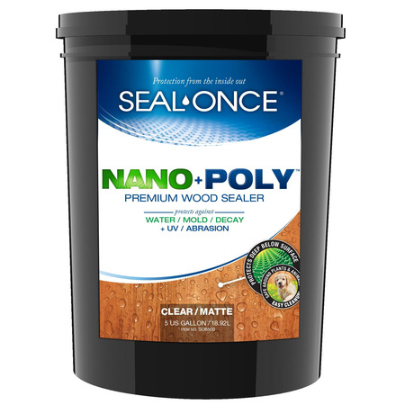 SEAL-ONCE 5 GAL NANO + POLY Premium Wood Sealer SO8500